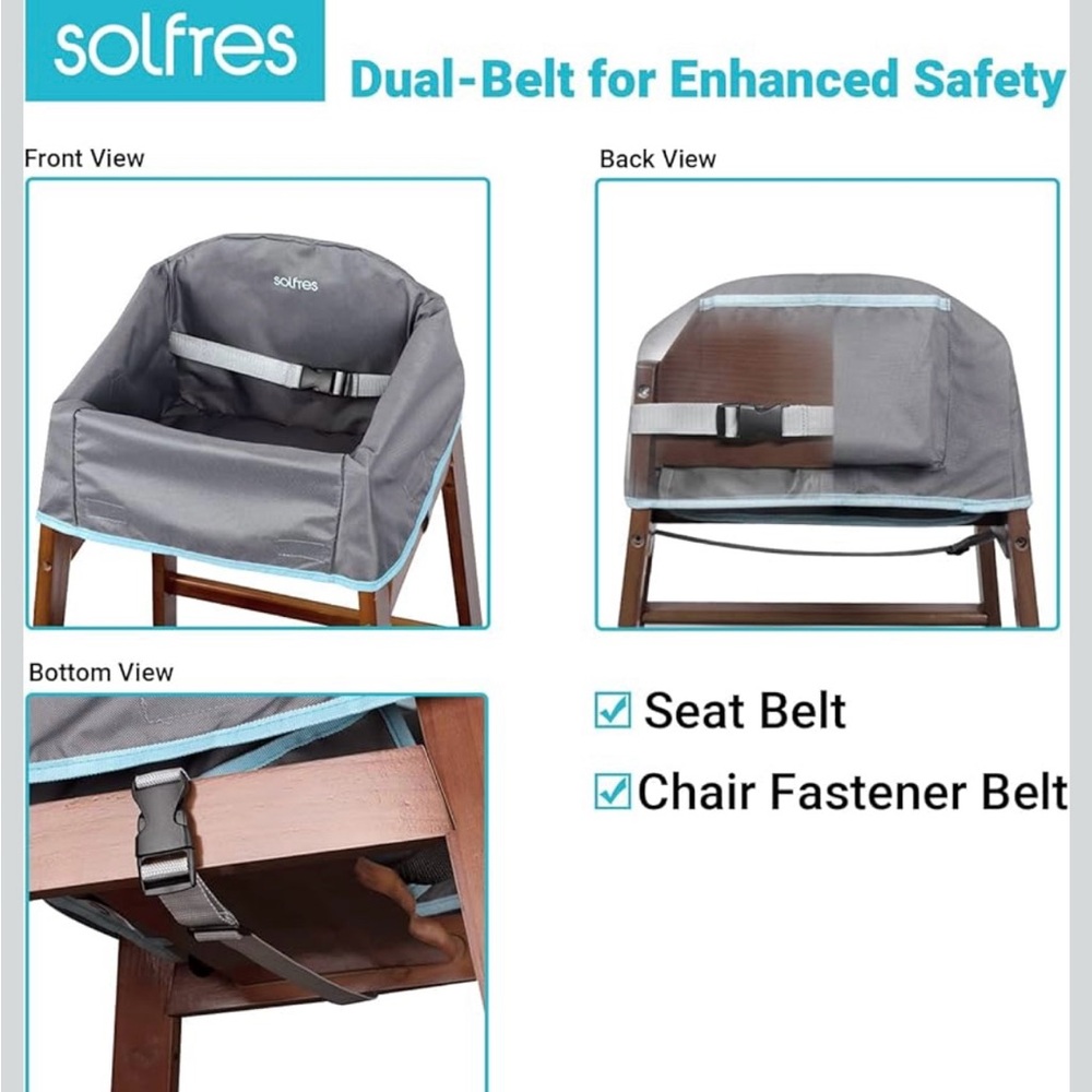 NWT Gray Kids Safety High chair cover